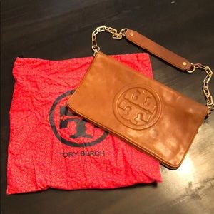 Tory Burch Leather Clutch with Chain strap